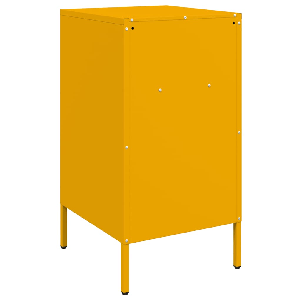 vidaXL Tables de chevet 2 pcs. Jaune moutarde 36x39x68 cm Acier