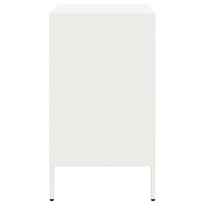 vidaXL Tables de chevet 2 pcs Blanc 36x39x68 cm Acier