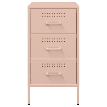 vidaXL Nachttische 2 Stk. Rosa 36x39x68 cm Stahl