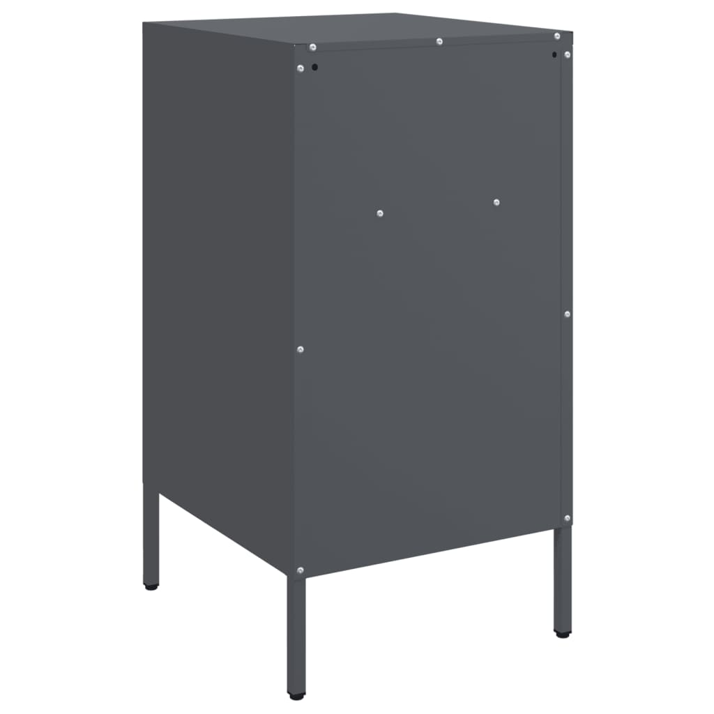 vidaXL Table de chevet anthracite 36x39x68 cm acier