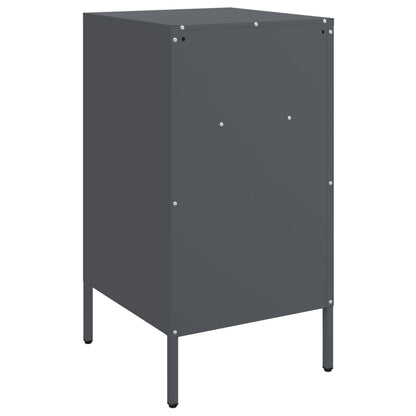 vidaXL Table de chevet anthracite 36x39x68 cm acier