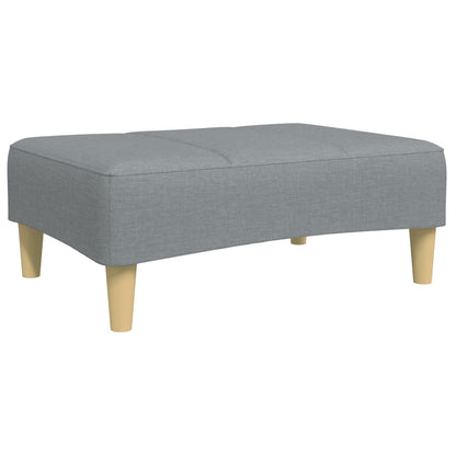 vidaXL Schlafsofa 2-Sitzer mit Fußhocker Hellgrau Stoff