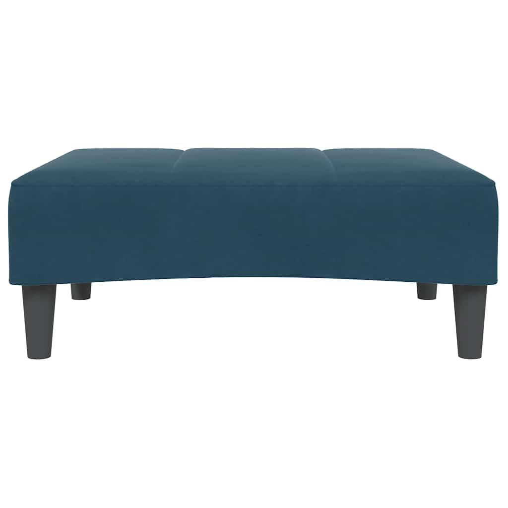 vidaXL Schlafsofa 2-Sitzer mit Fußhocker Blau Samt