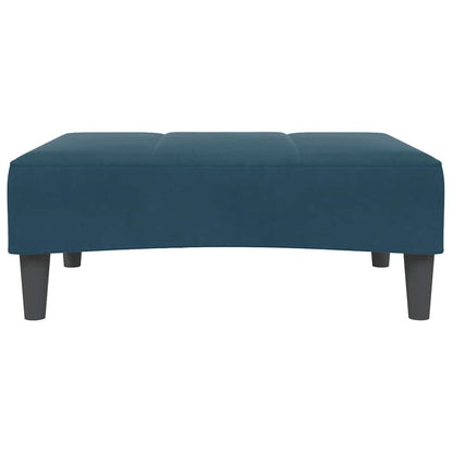 vidaXL Schlafsofa 2-Sitzer mit Fußhocker Blau Samt