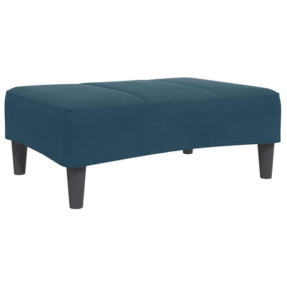 vidaXL Schlafsofa 2-Sitzer mit Fußhocker Blau Samt