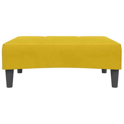 vidaXL Schlafsofa 2-Sitzer mit Fußhocker Gelb Samt