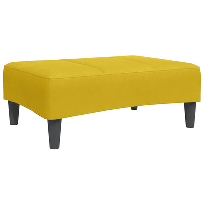 vidaXL Schlafsofa 2-Sitzer mit Fußhocker Gelb Samt