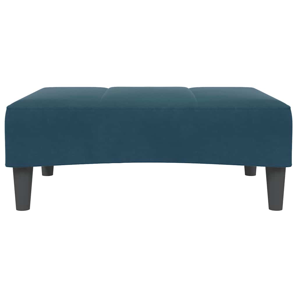 vidaXL Schlafsofa 2-Sitzer mit Fußhocker Blau Samt