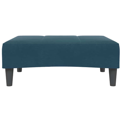 vidaXL Schlafsofa 2-Sitzer mit Fußhocker Blau Samt