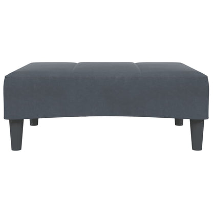 vidaXL Canapé-lit 2 places avec repose-pieds Gris foncé Velours