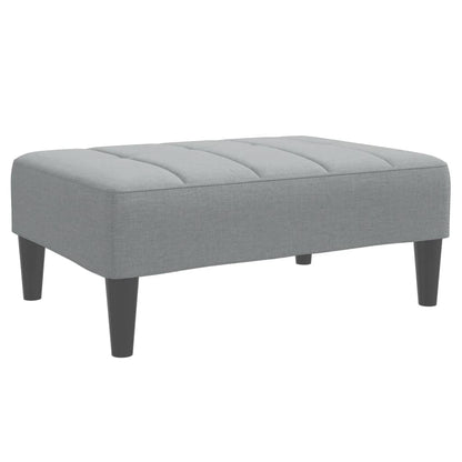 vidaXL Schlafsofa 2-Sitzer mit Fußhocker Hellgrau Stoff