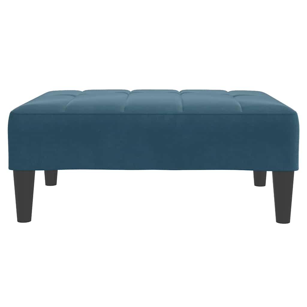 vidaXL Schlafsofa 2-Sitzer mit Fußhocker Blau Samt