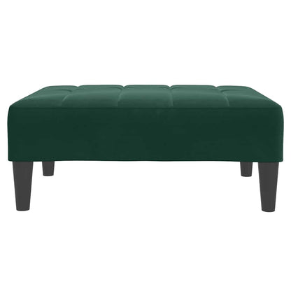 vidaXL Canapé-lit 2 places avec repose-pieds Velours Vert foncé
