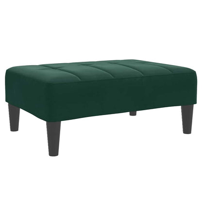 vidaXL Canapé-lit 2 places avec repose-pieds Velours Vert foncé