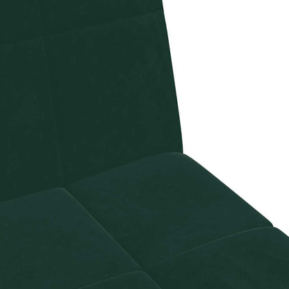 vidaXL Canapé-lit 2 places avec repose-pieds Velours Vert foncé