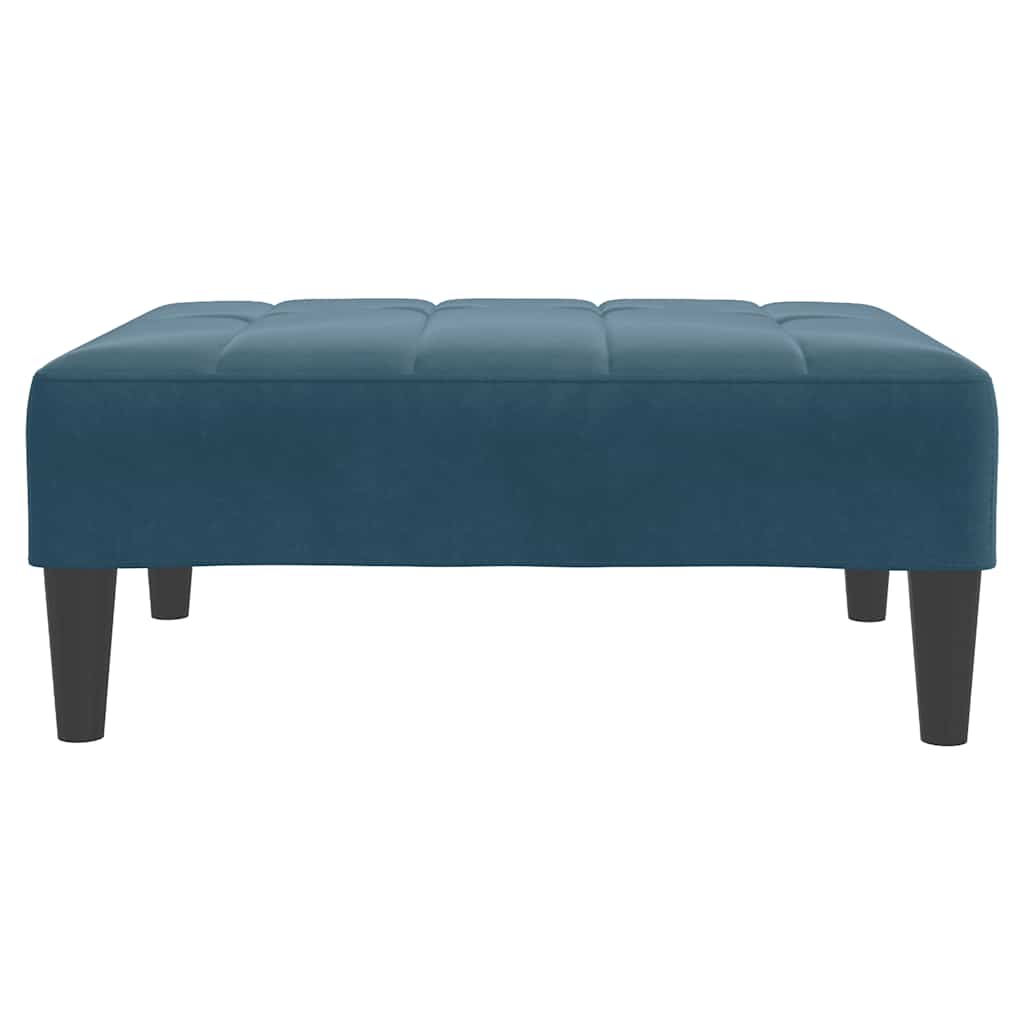 vidaXL Schlafsofa 2-Sitzer mit Fußhocker Blau Samt