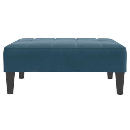 vidaXL Schlafsofa 2-Sitzer mit Fußhocker Blau Samt