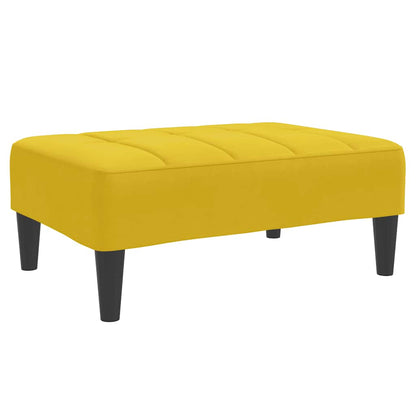 vidaXL Schlafsofa 2-Sitzer mit Fußhocker Gelb Samt