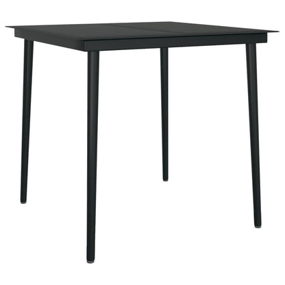vidaXL 5-tlg. Garten-Essgruppe mit Kissen Schwarz Poly Rattan