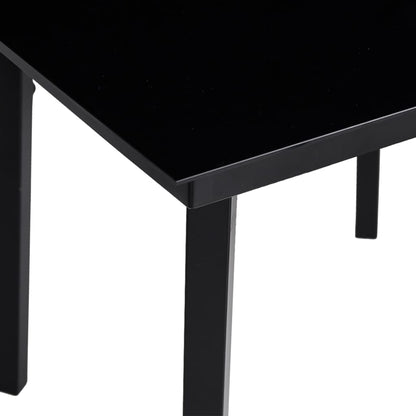 vidaXL 5-tlg. Garten-Essgruppe mit Kissen Schwarz Poly Rattan