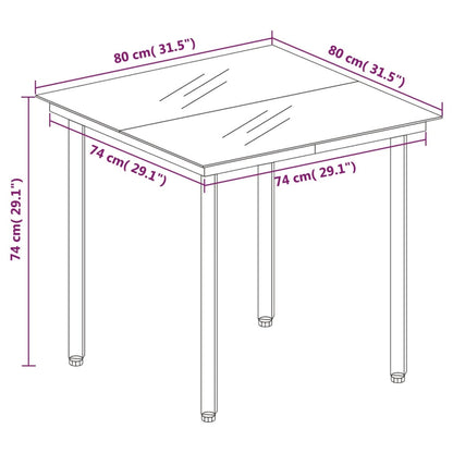 vidaXL 5-tlg. Garten-Essgruppe mit Kissen Schwarz Poly Rattan