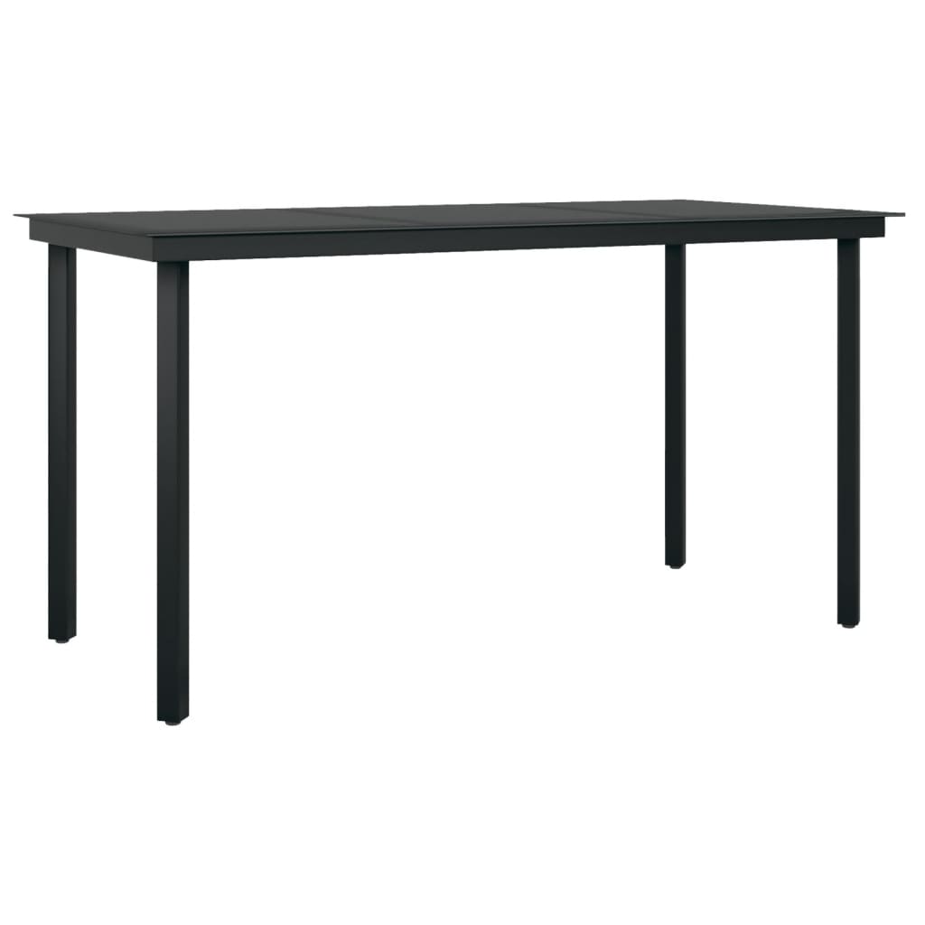 vidaXL 5-tlg. Garten-Essgruppe mit Kissen Schwarz Poly Rattan