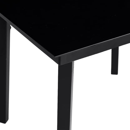 vidaXL 5-tlg. Garten-Essgruppe mit Kissen Schwarz Poly Rattan