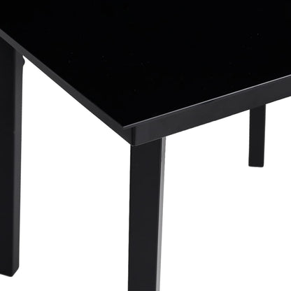 vidaXL Salle à manger de jardin 5 pcs avec coussins Résine tressée Noir