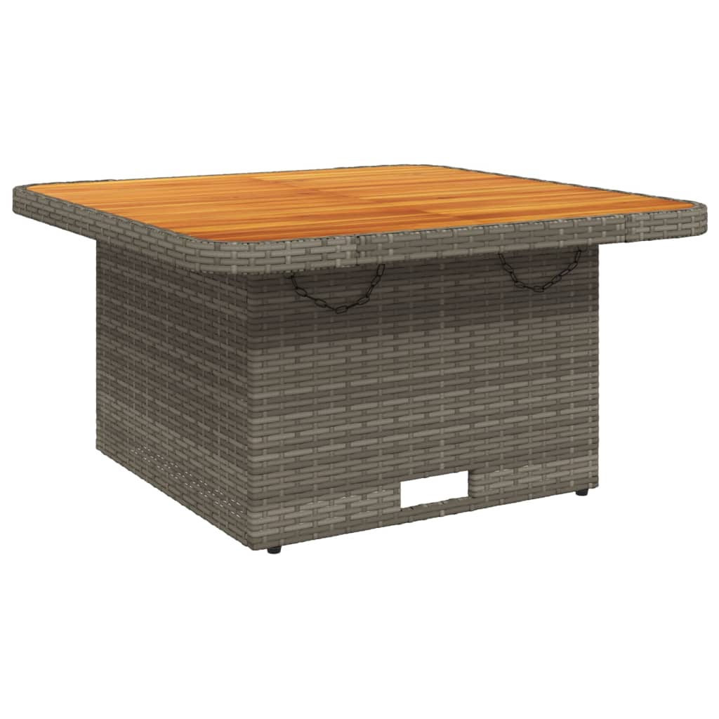 vidaXL 4-tlg. Garten-Lounge-Set mit Kissen Grau Poly Rattan