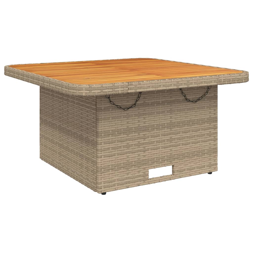 vidaXL 4-tlg. Garten-Lounge-Set mit Kissen Beige Poly Rattan