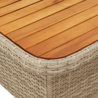 vidaXL 4-tlg. Garten-Lounge-Set mit Kissen Beige Poly Rattan