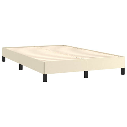 vidaXL Cadre de lit sans matelas crème 120x190 cm similicuir