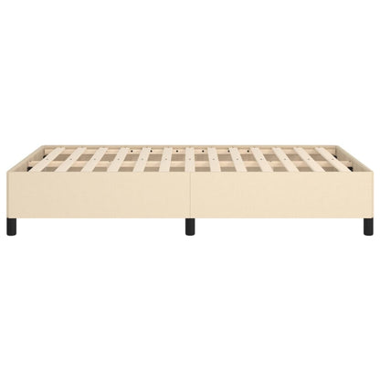 Bettgestell ohne Matratze Creme 120x190 cm Stoff