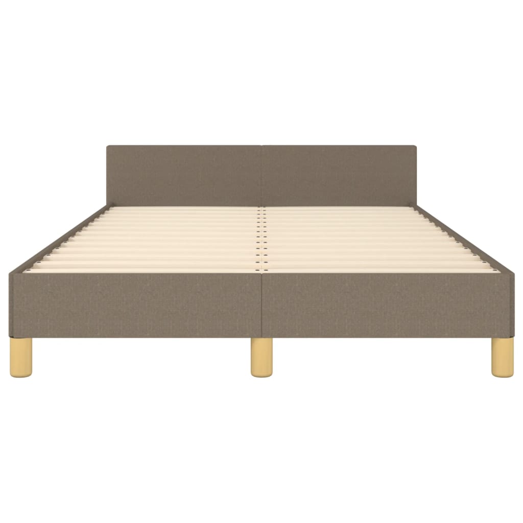 vidaXL Cadre de lit sans matelas taupe 120x190 cm tissu