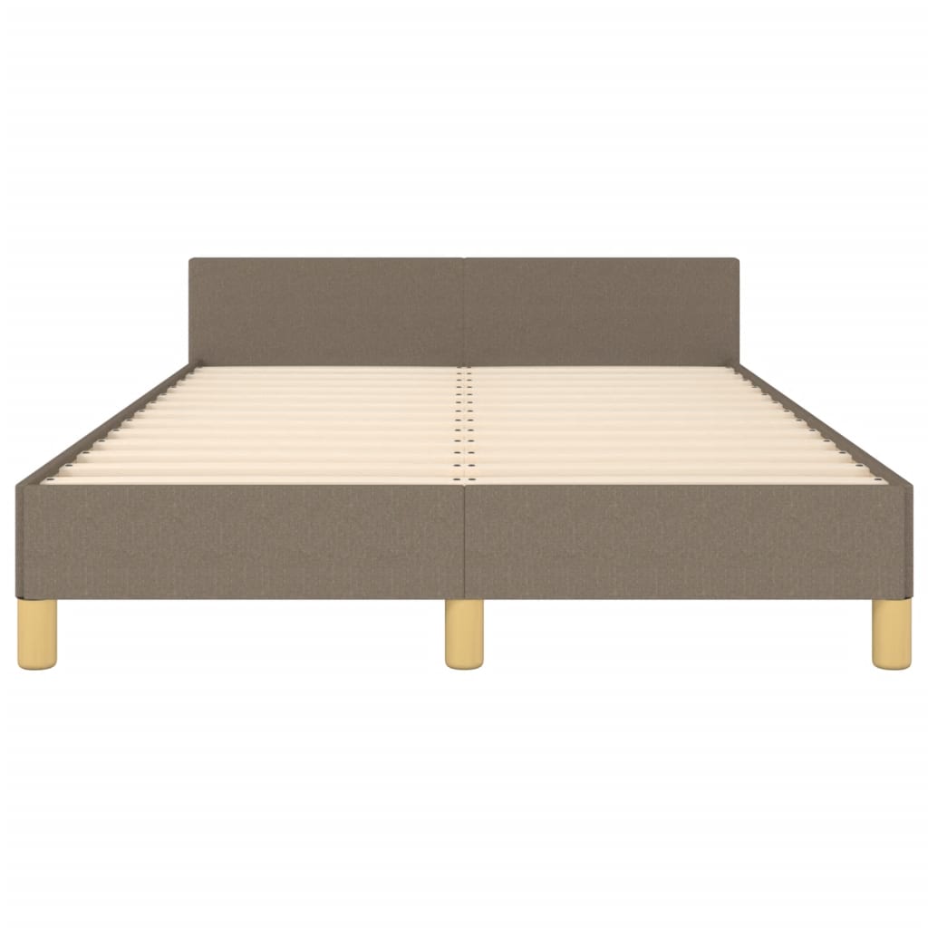 vidaXL Cadre de lit sans matelas taupe 120x190 cm tissu
