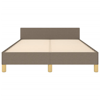 vidaXL Cadre de lit sans matelas taupe 120x190 cm tissu