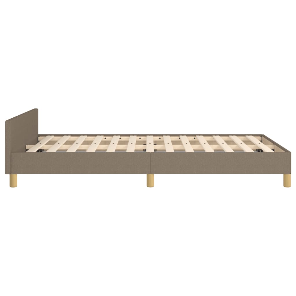 vidaXL Cadre de lit sans matelas taupe 120x190 cm tissu