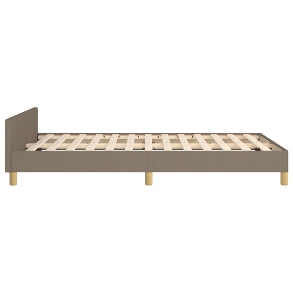vidaXL Cadre de lit sans matelas taupe 120x190 cm tissu