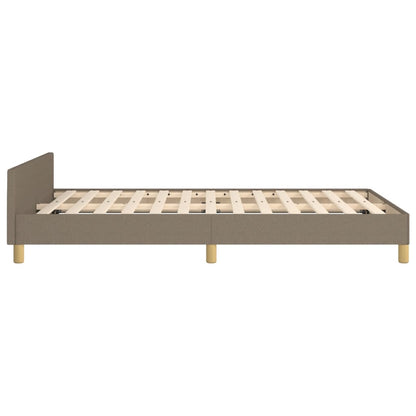 vidaXL Cadre de lit sans matelas taupe 120x190 cm tissu
