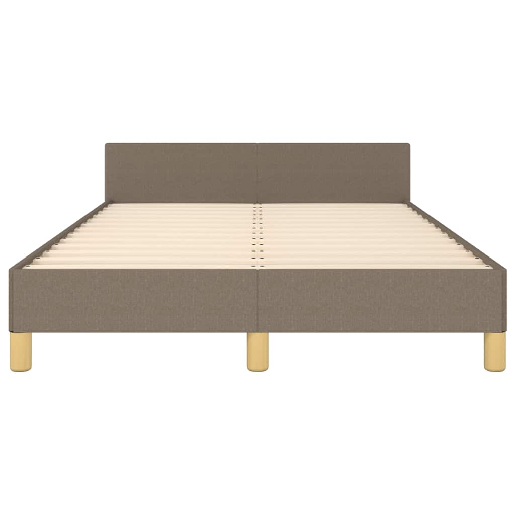 vidaXL Cadre de lit sans matelas taupe 120x190 cm tissu