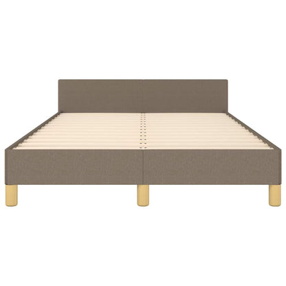 vidaXL Cadre de lit sans matelas taupe 120x190 cm tissu