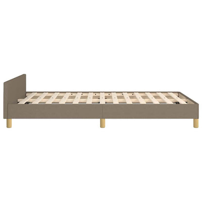 vidaXL Cadre de lit sans matelas taupe 120x190 cm tissu