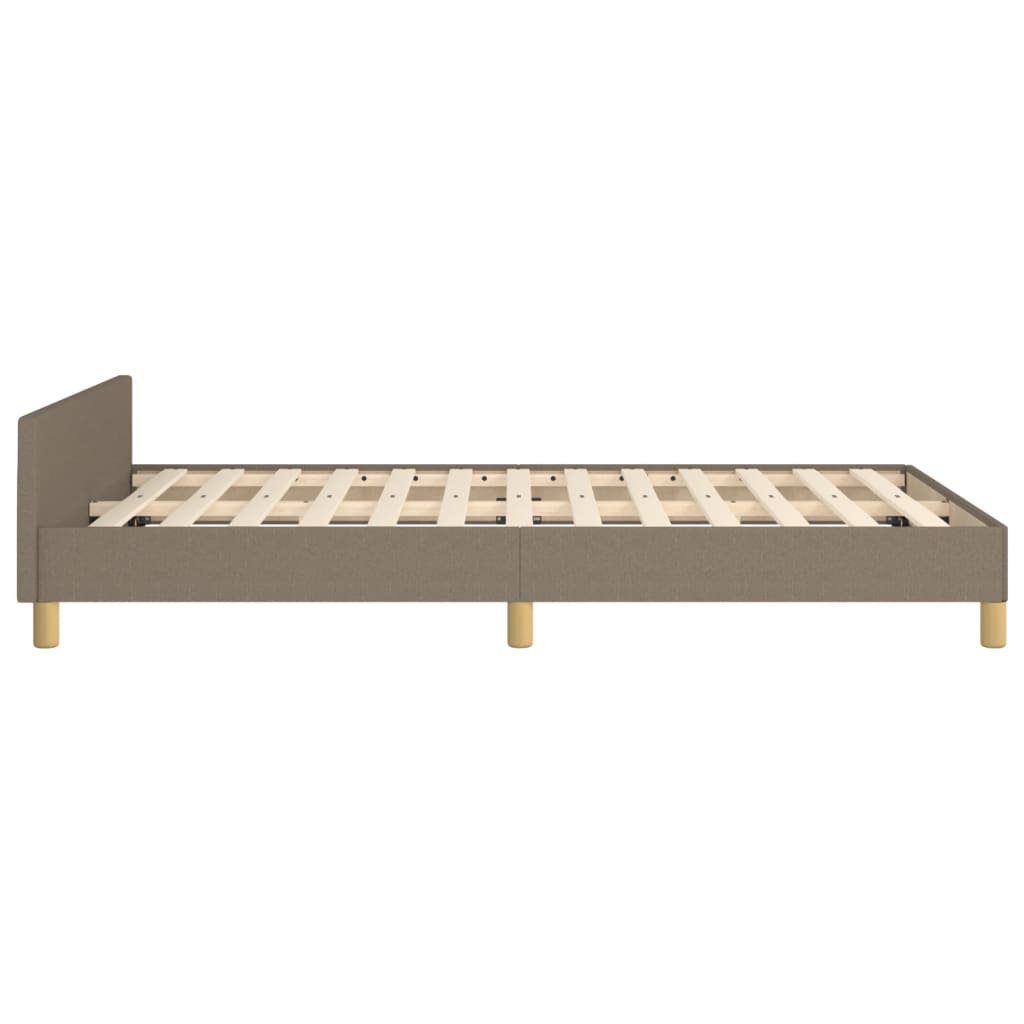 vidaXL Cadre de lit sans matelas taupe 120x190 cm tissu