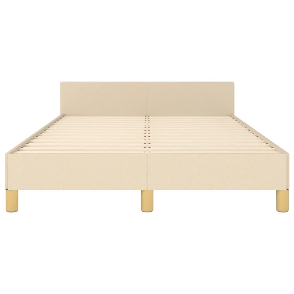 vidaXL Cadre de lit sans matelas crème 120x190 cm tissu