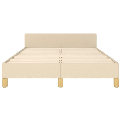 vidaXL Cadre de lit sans matelas crème 120x190 cm tissu