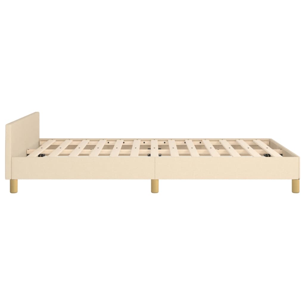 vidaXL Cadre de lit sans matelas crème 120x190 cm tissu