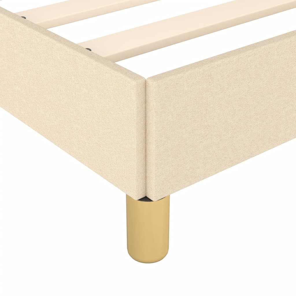 vidaXL Cadre de lit sans matelas crème 120x190 cm tissu