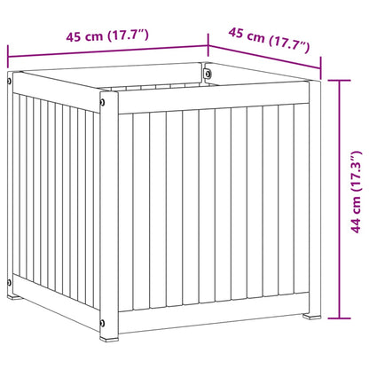 vidaXL Pflanzkübel 45x45x44 cm Massivholz Akazie und Stahl