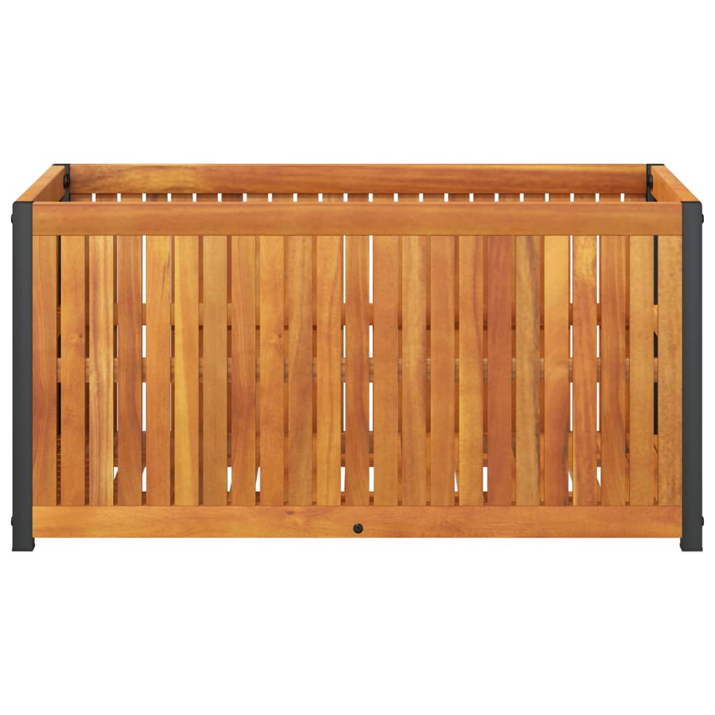 vidaXL Pflanzkübel 85x45x44 cm Massivholz Akazie und Stahl