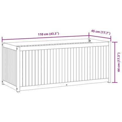 vidaXL Pflanzkübel 110x45x44 cm Massivholz Akazie und Stahl